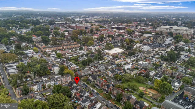 a view of city and mountain