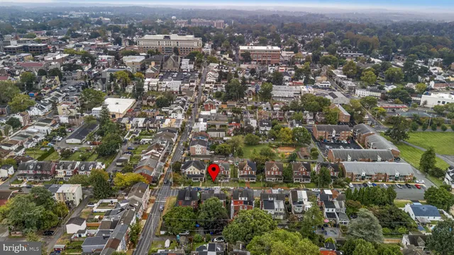 an aerial view of city