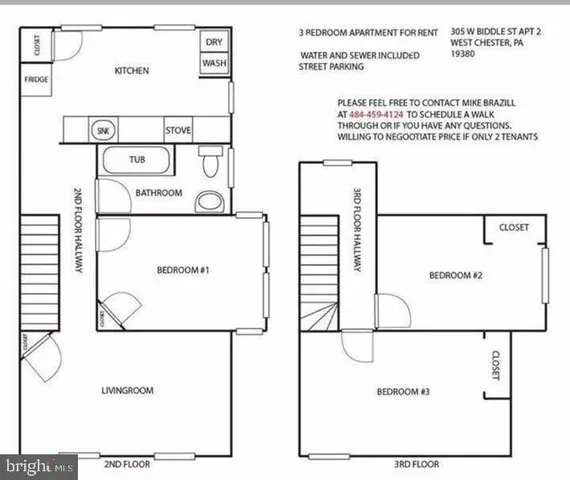 $2,200 | 305 West Biddle Street, West Chester, PA 19380