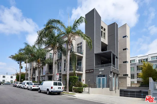 a car parked in front of a building