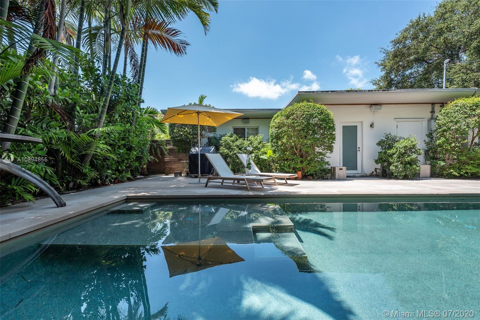 2801 Fairgreen Drive Miami Beach, FL 33140 - Photo 31 of 47 a view of a swimming pool with a patio
