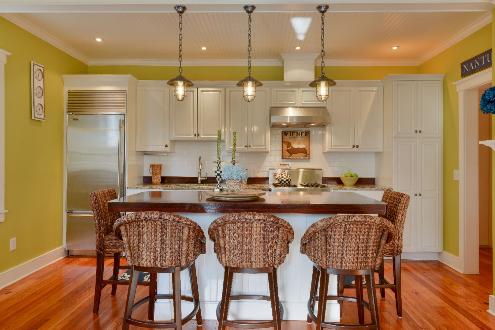 23 West Chester Street, Unit B Nantucket, MA 02554 - Photo 5 of 21 Custom built, wide counter with 5 stools