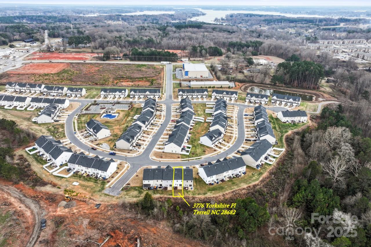 3776 Yorkshire Place Terrell, NC 28682 - Photo 45 of 47 an aerial view of residential building and parking space