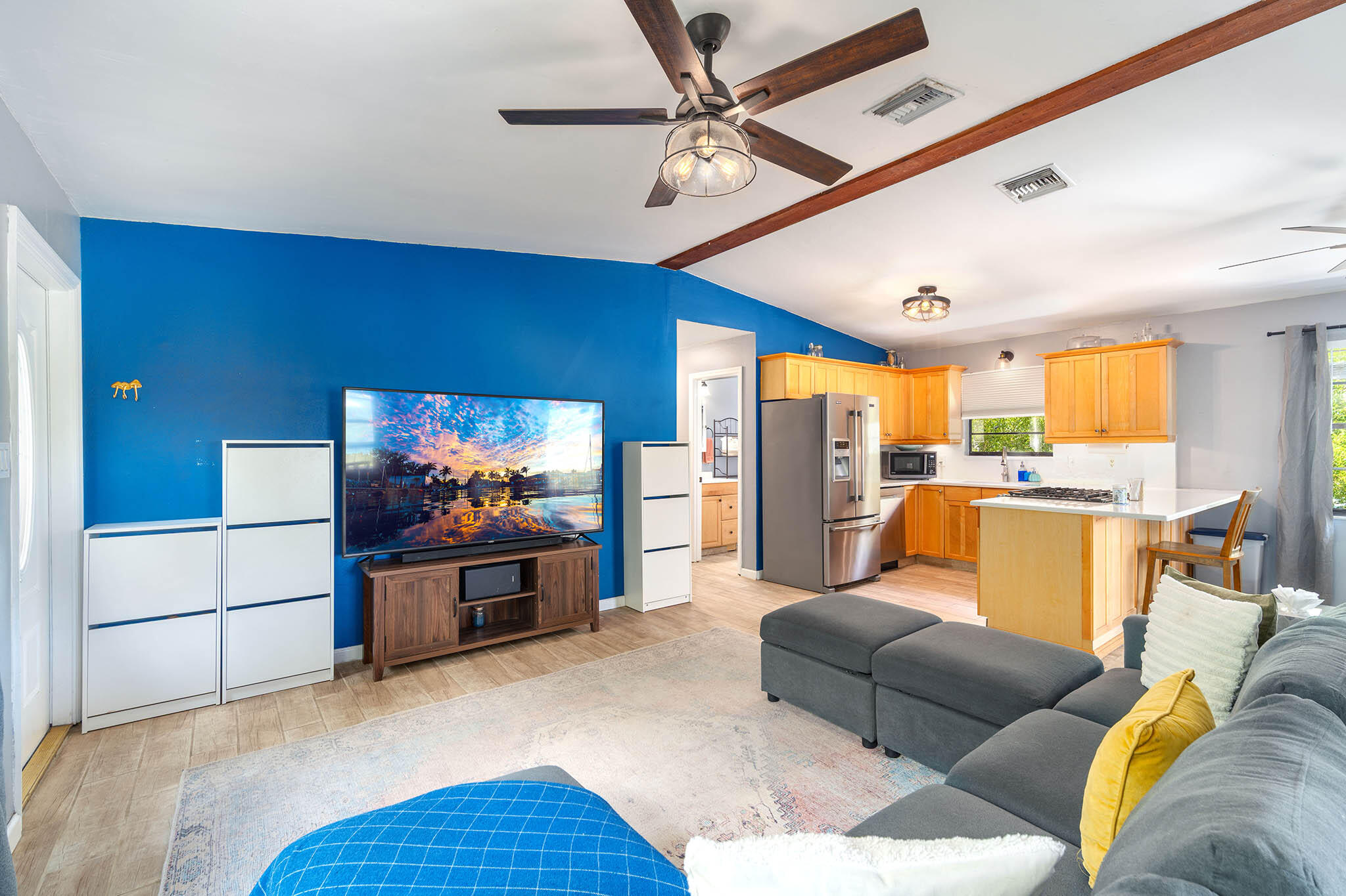 29951 Pine Channel Road Big Pine Key, FL 33043 - Photo 19 of 61 a living room with furniture and a flat screen tv