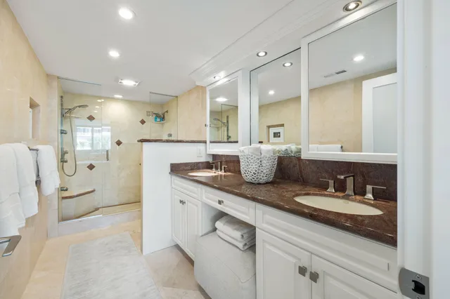 a view of a chairs and tables in patio