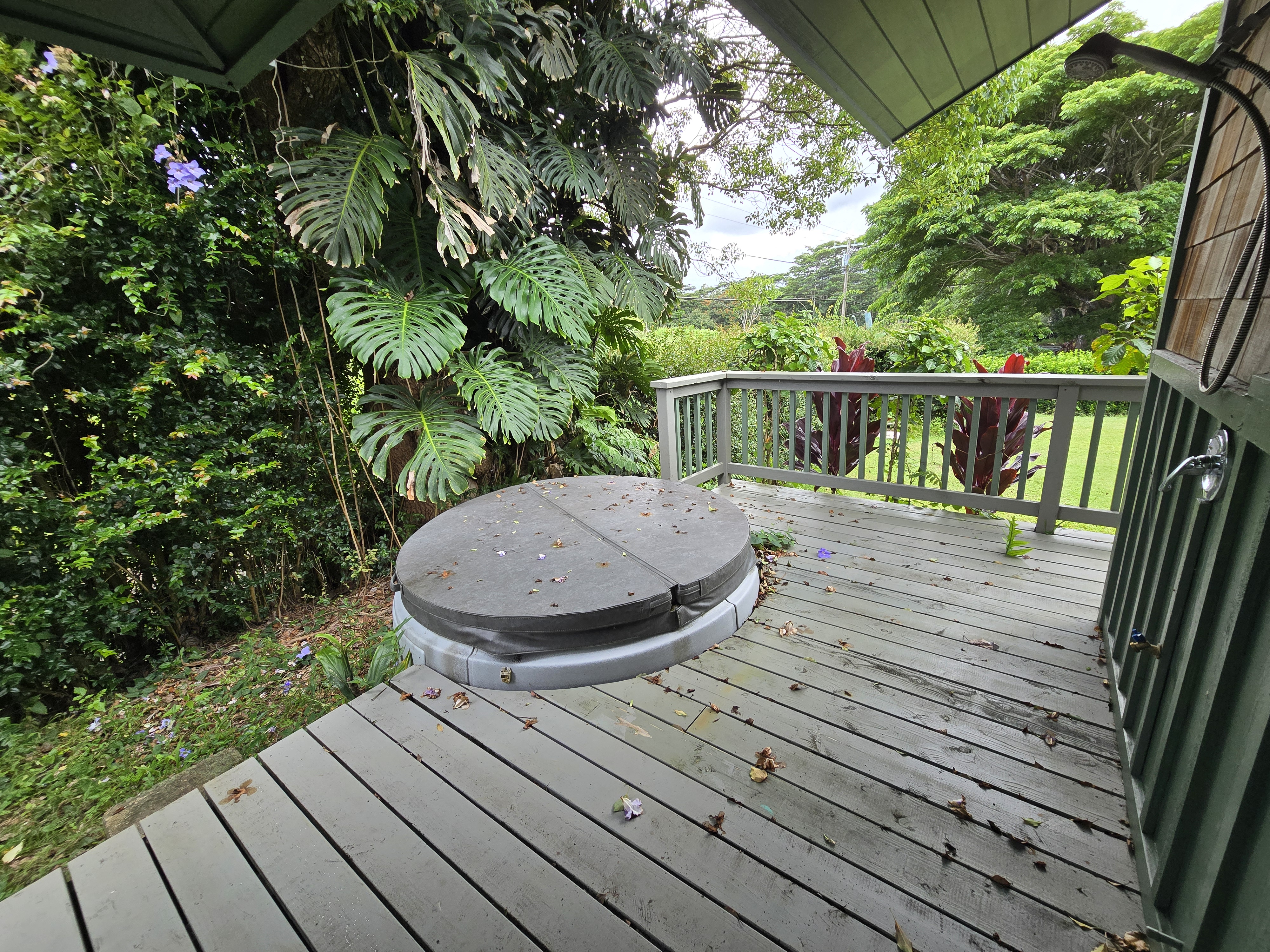 6562 Kahuna Road Kapaa, HI 96746 - Photo 9 of 14 a view of a balcony with wooden floor