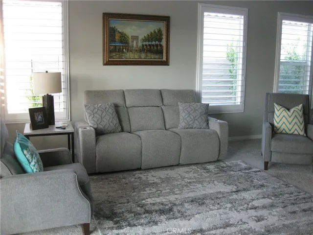 a view of an empty room with racks on the wall