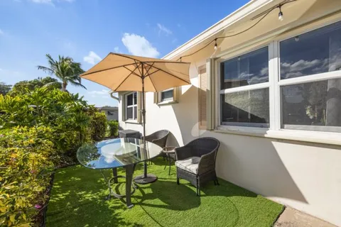 a house view with a seating space