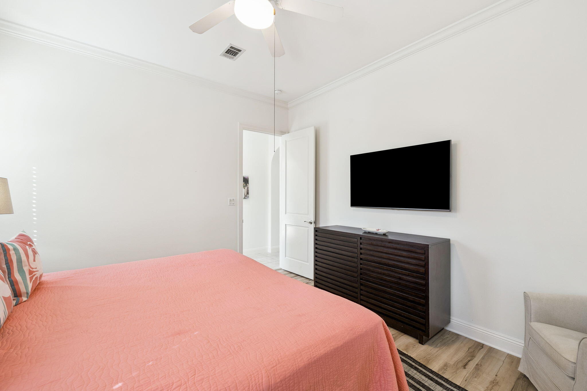 4726 Serendipity Pointe Destin, FL 32541 - Photo 43 of 98 a bedroom with a bed and a flat screen tv