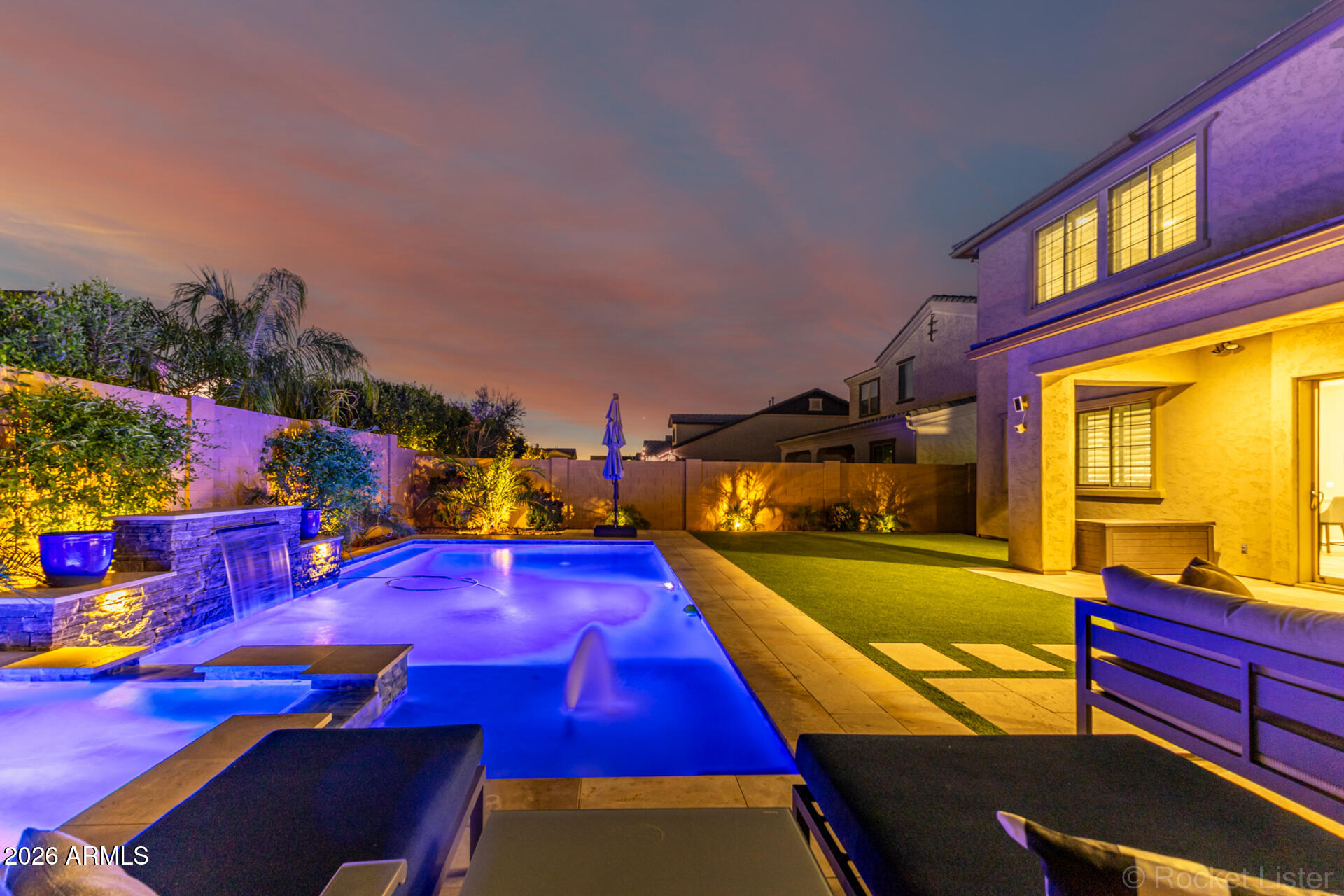 2285 East Athena Avenue Gilbert, AZ 85297 - Photo 48 of 58 a view of a pool with seating area