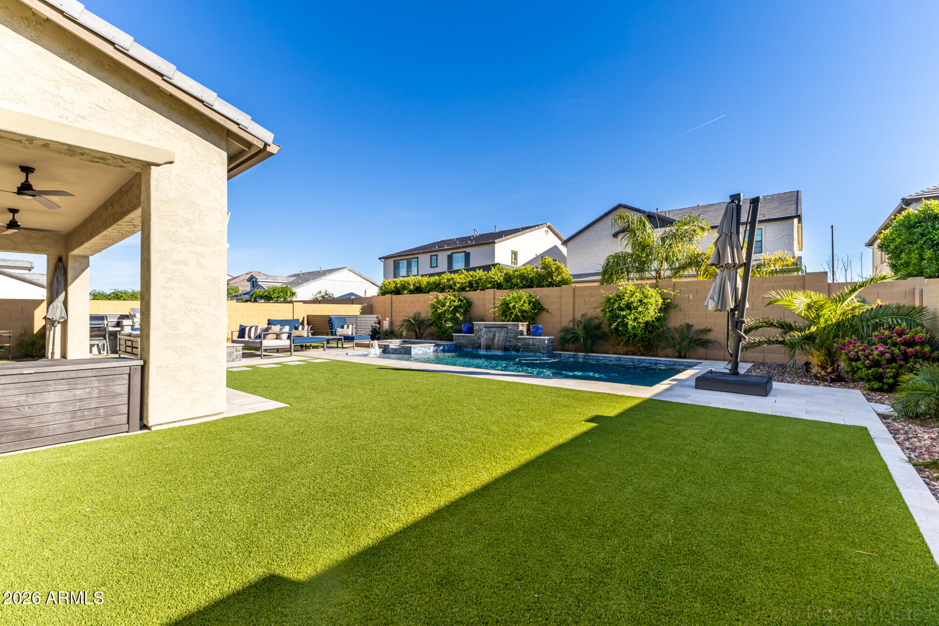 2285 East Athena Avenue Gilbert, AZ 85297 - Photo 50 of 58 a view of a house with a swimming pool
