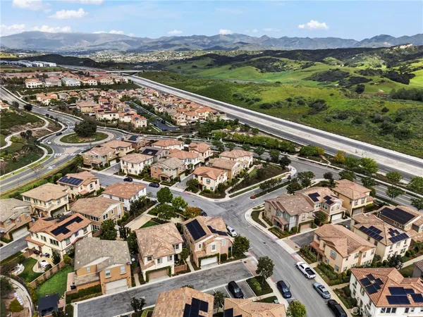 an aerial view of residential building with outdoor space