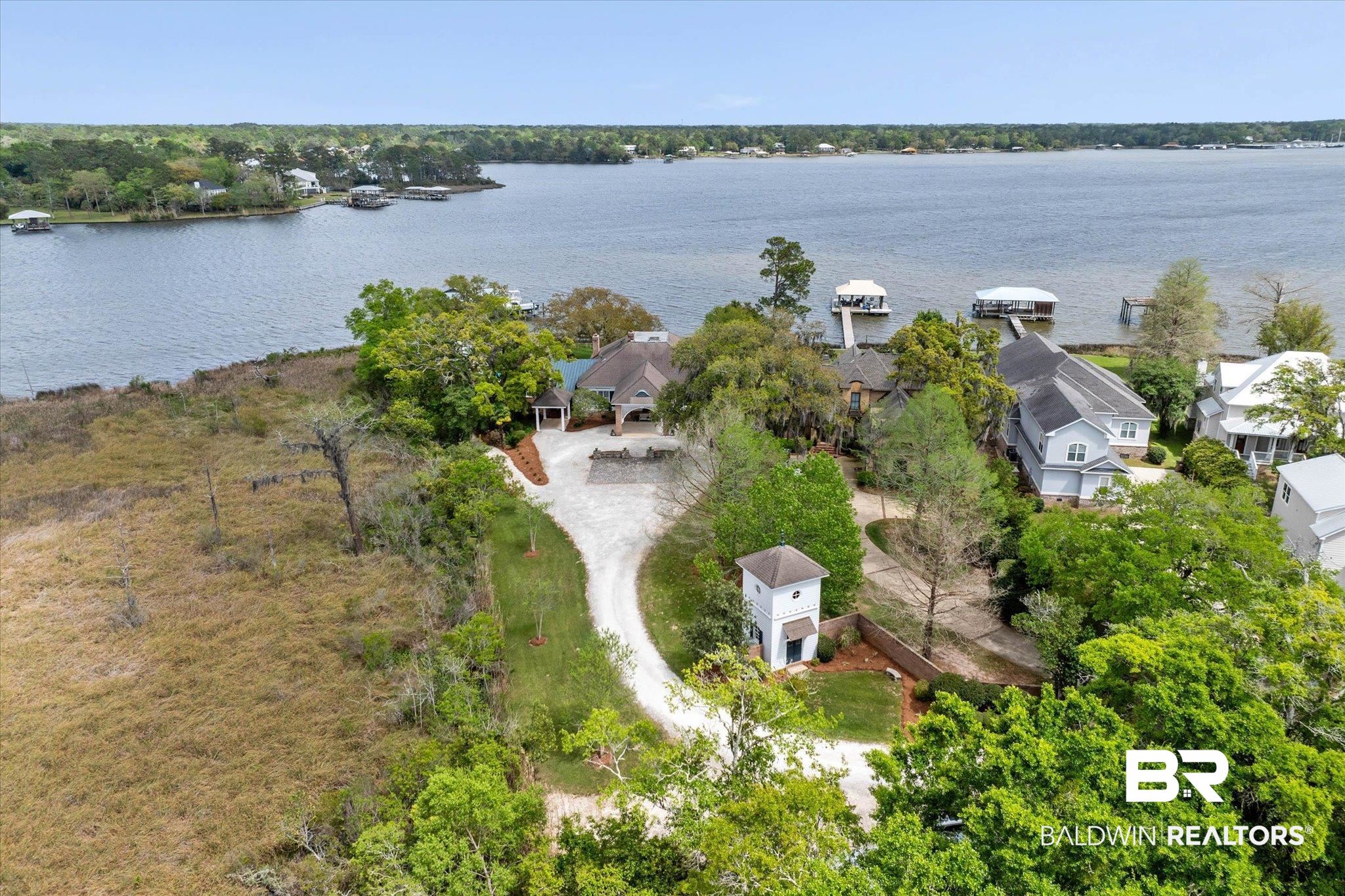 3500 Higgins Road Mobile, AL 36619 - Photo 43 of 54 Aerial perspective of suburban area featuring a nearby body of water