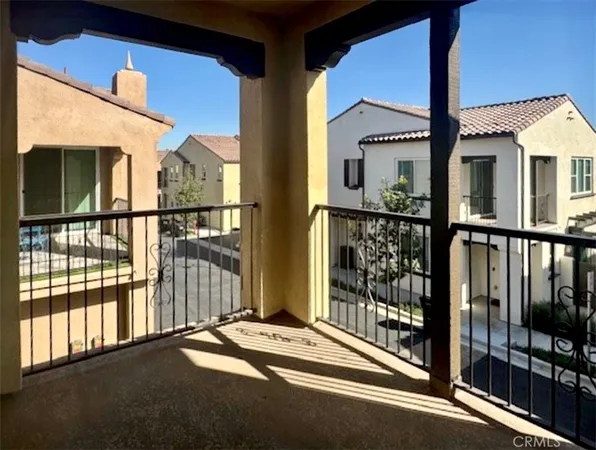 a view of a balcony with a balcony