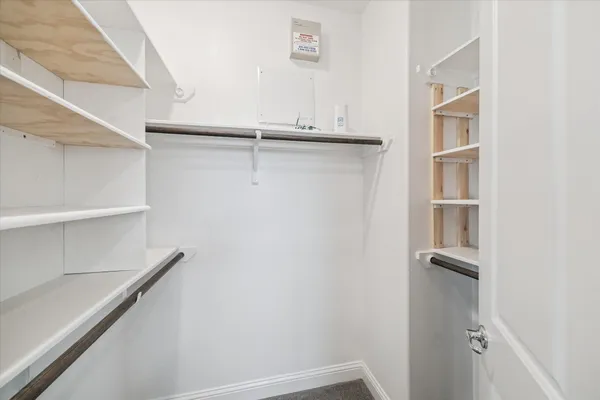 a close view of closet