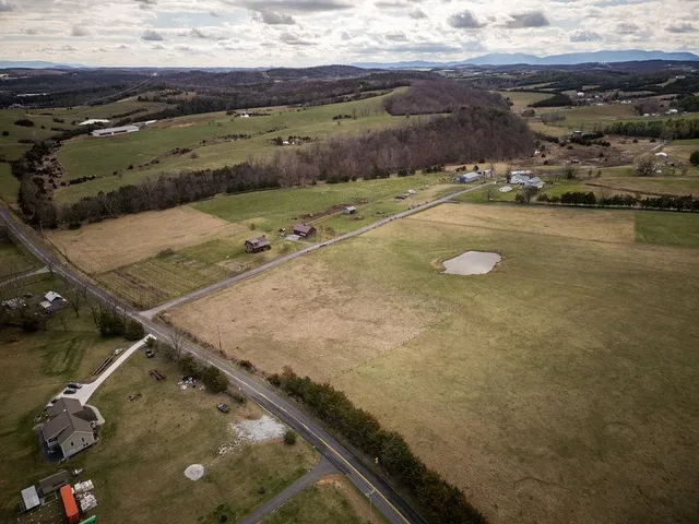 a view of a road with an outdoor space