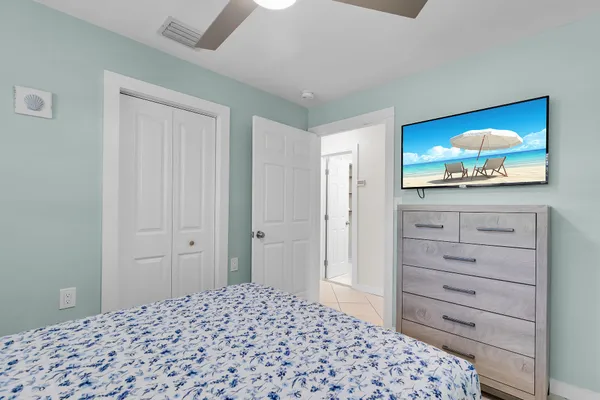 a view of a bedroom