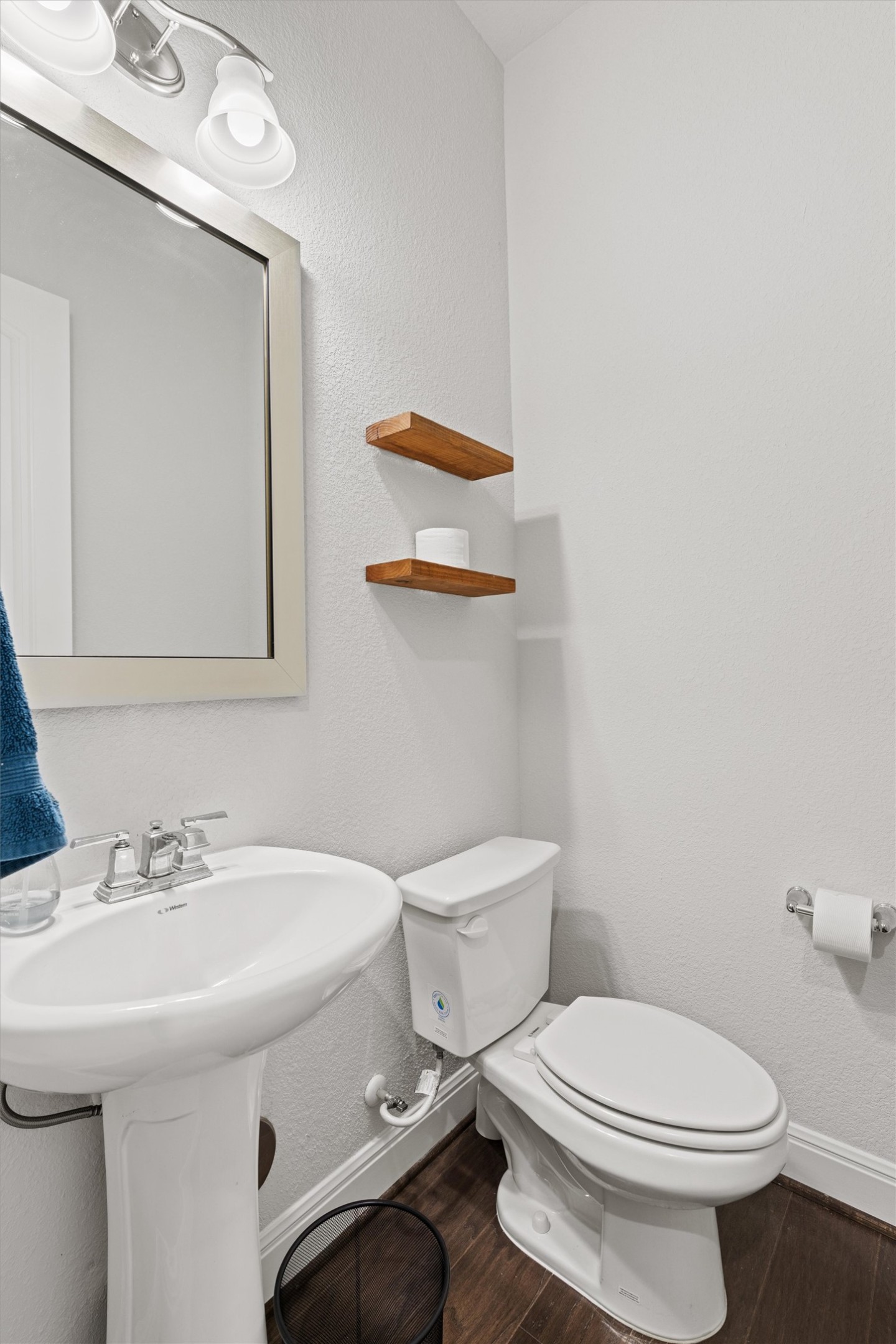 19325 Stembridge Run Pflugerville, TX 78660 - Photo 18 of 38 a bathroom with a sink a toilet and mirror