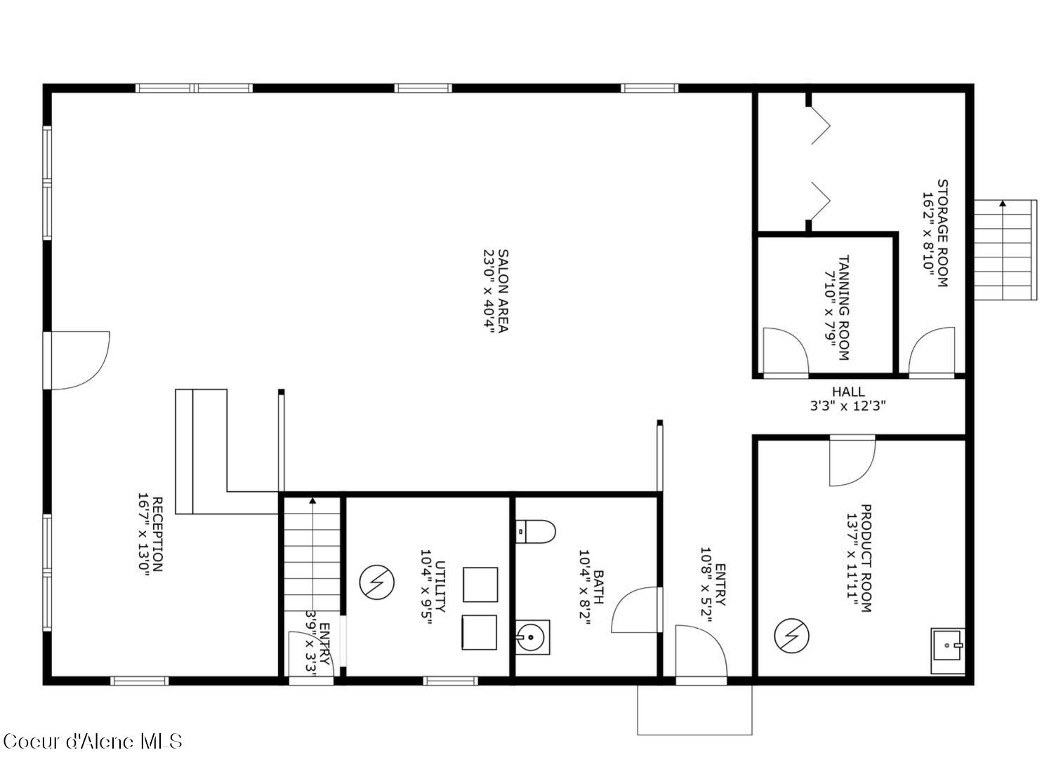 207 South Division Street Pinehurst, ID 83850 - Photo 30 of 32 Salon on Ground Level