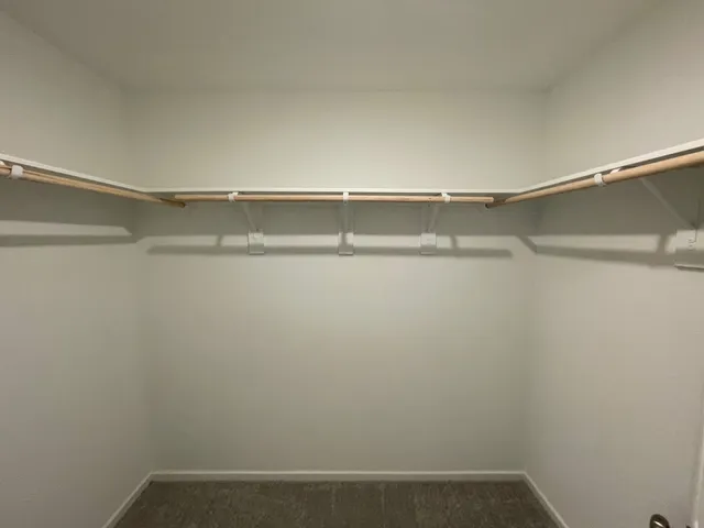 a view of small space with racks on the wall