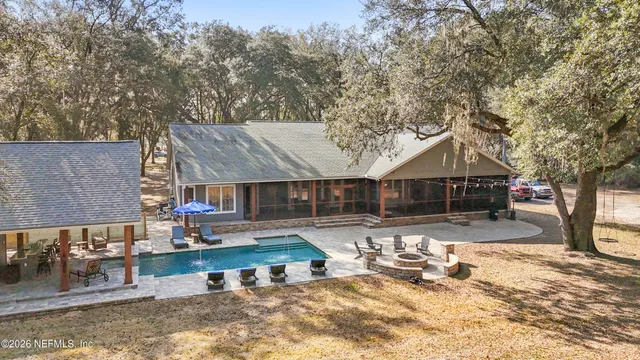 a view of a house with a outdoor space