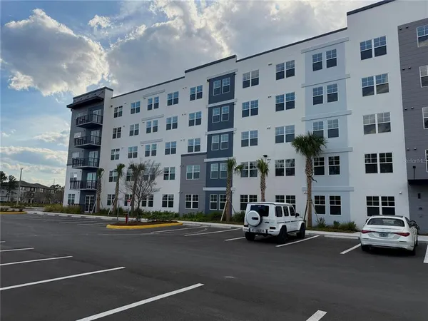 a car parked in front of a building