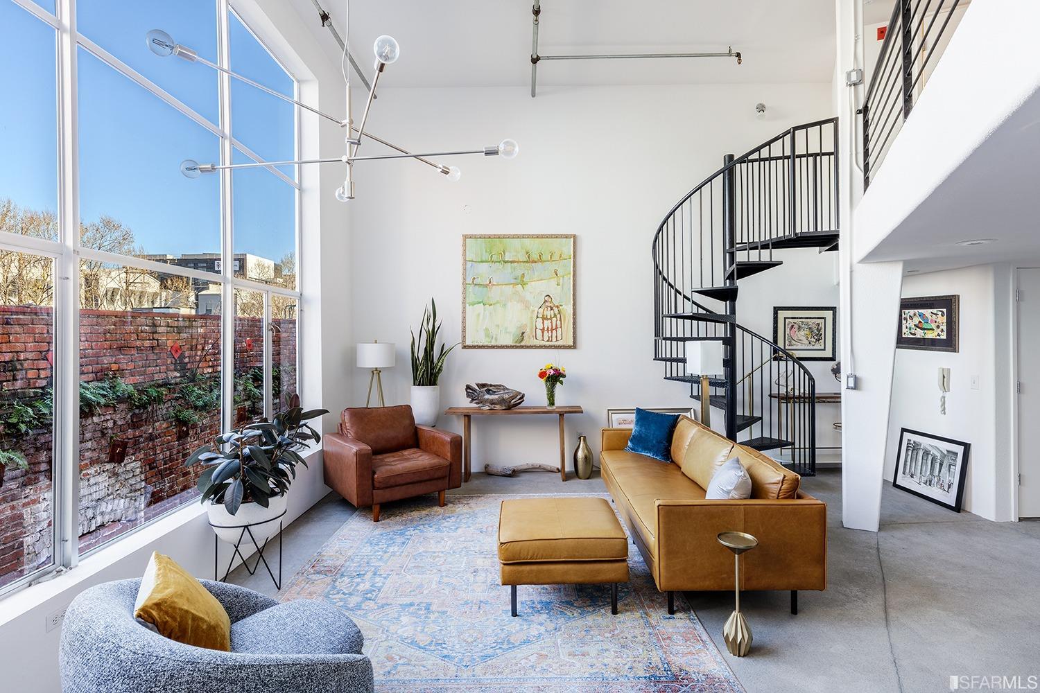 728 Alabama Street, Unit 205 San Francisco, CA 94110 - Photo 5 of 19 a living room with furniture and a potted plant
