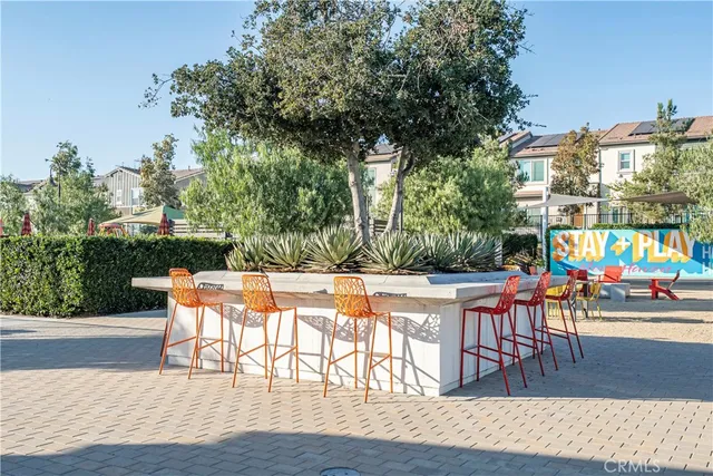 a outdoor space with furniture