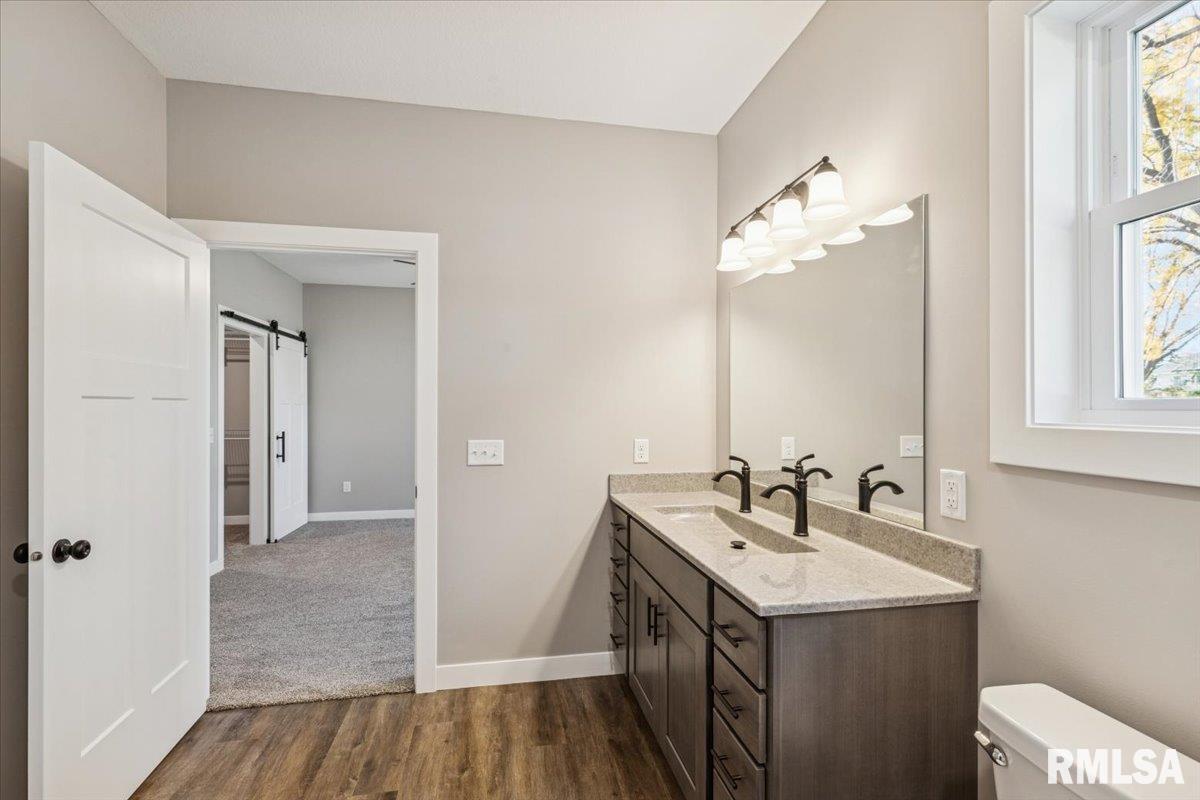 1323 5th Avenue De Witt, IA 52742 - Photo 18 of 28 a bathroom with a sink and a mirror