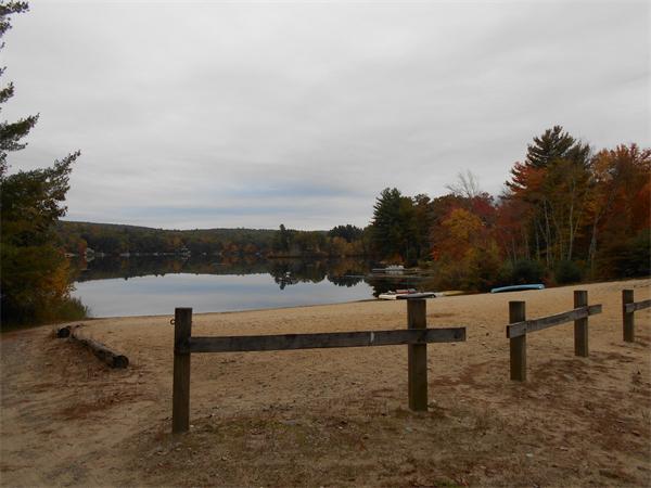 239 Monson Turnpike Road Ware, MA 01082 - Photo 28 of 30 a view of lake with a bench
