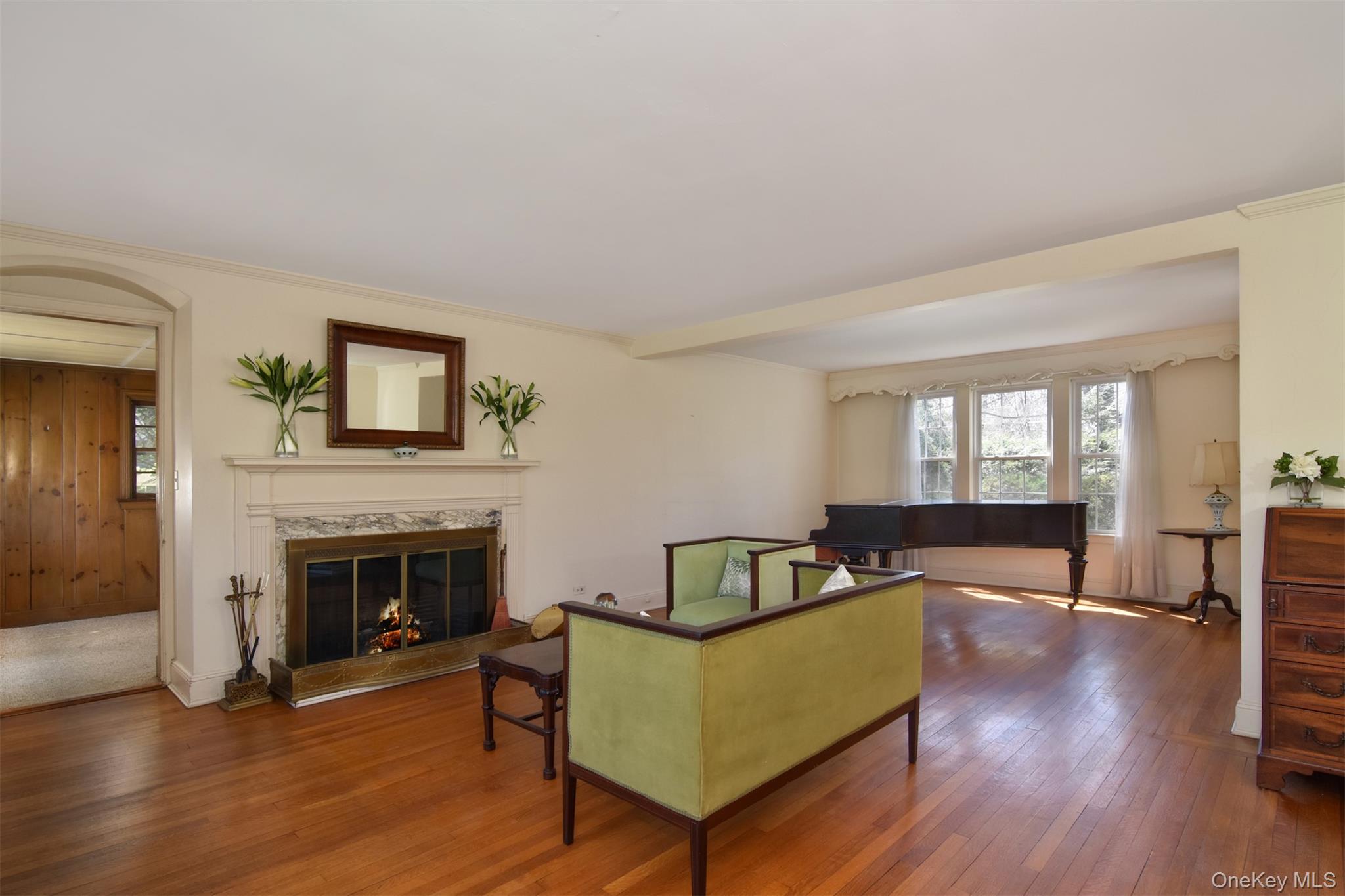 22 Burkewood Road Mount Vernon, NY 10552 - Photo 2 of 27 a living room with furniture and a fireplace