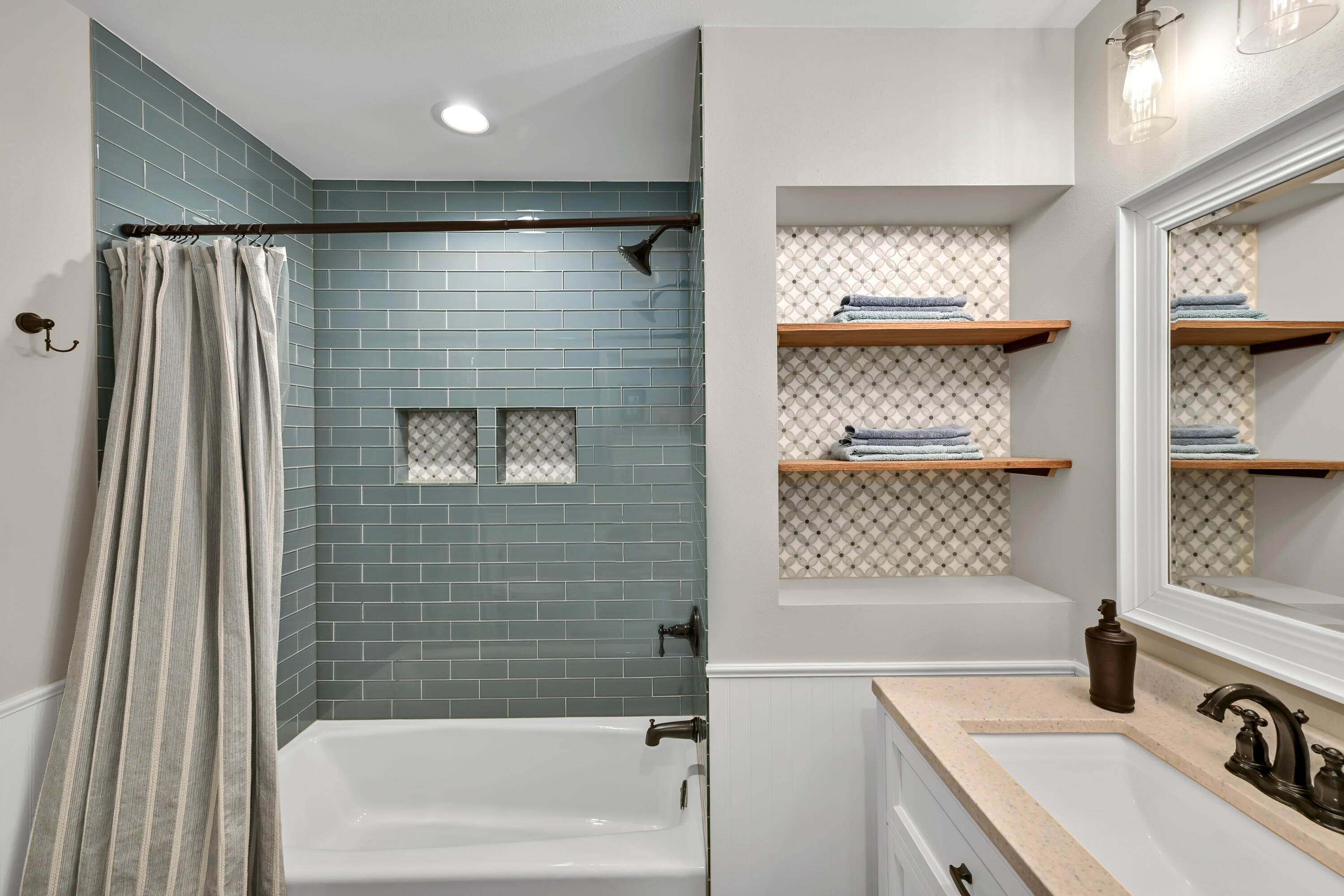 3035 Pilgrim Road Brookfield, WI 53005 - Photo 21 of 51 Hall Bath w/Glass Subway Tile