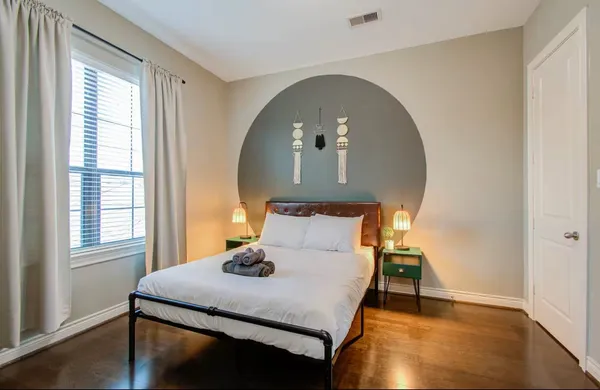 a view of a livingroom with a window