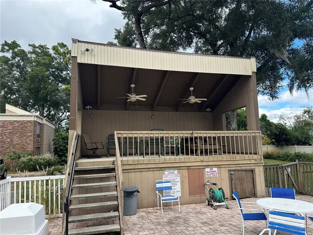 a view of a house with a deck
