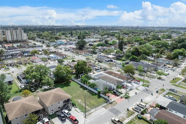 an aerial view of a city with lots of residential buildings