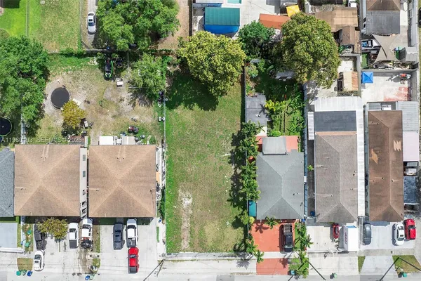 an aerial view of multiple house