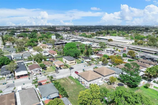 an aerial view of a city
