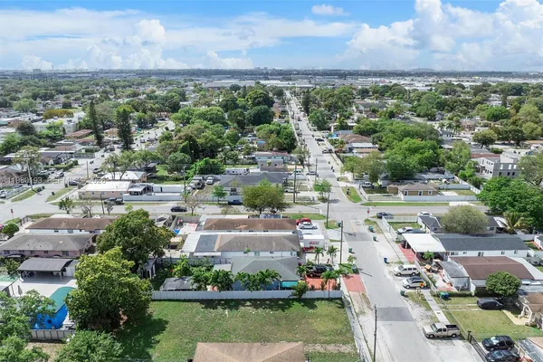 an aerial view of a city