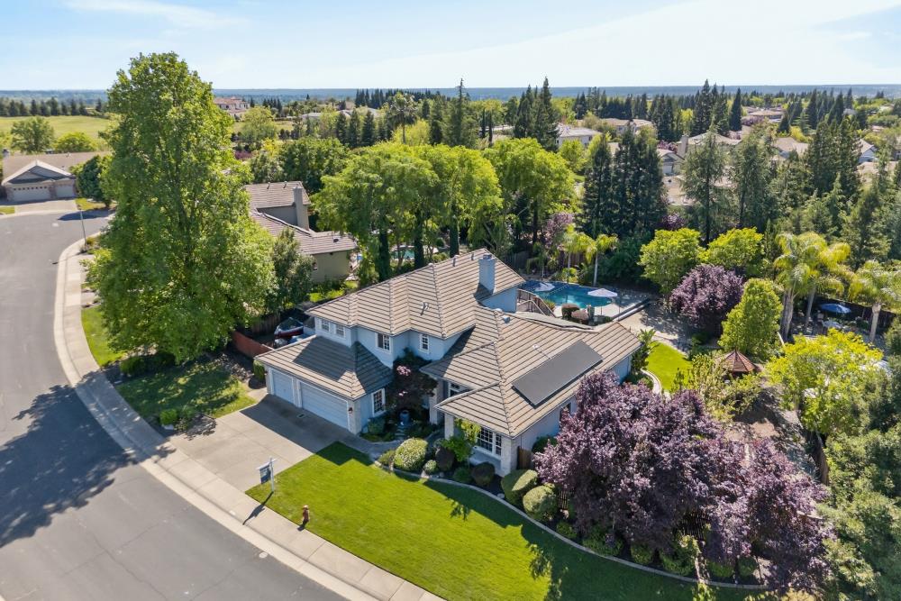 6504 Swallowsview Court Rocklin, CA 95677 - Photo 64 of 66 an aerial view of a house with yard swimming pool and outdoor seating