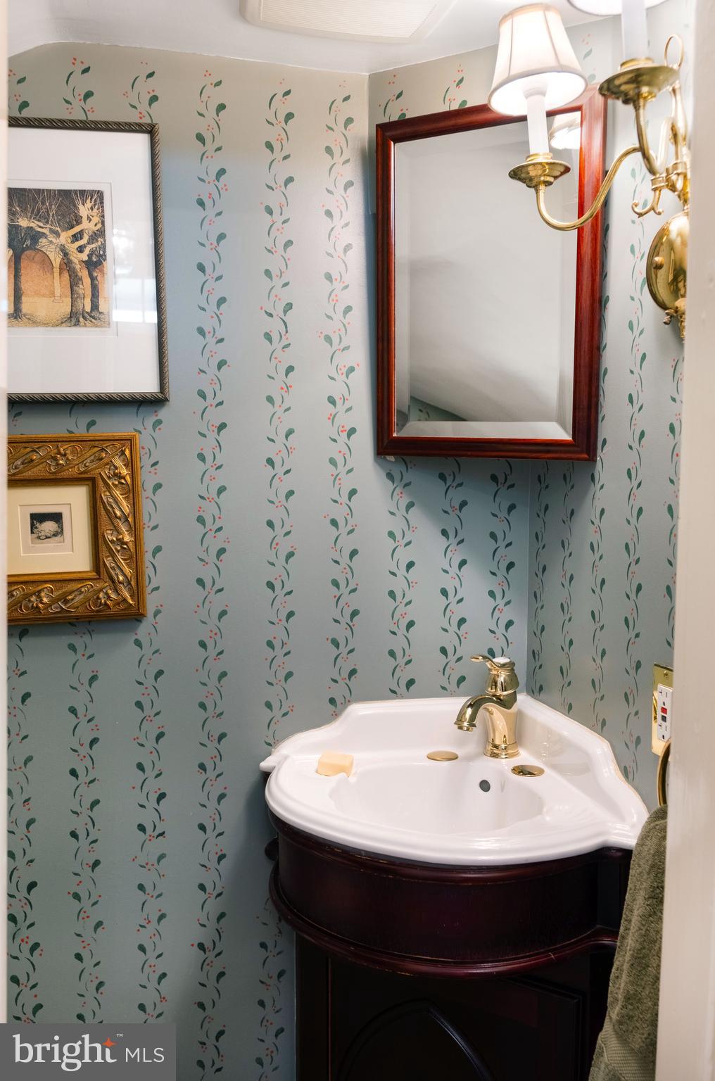 511 Queen Street Alexandria, VA 22314 - Photo 14 of 58 a bathroom with a sink a mirror and a toilet