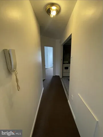 a view of hallway with stairs