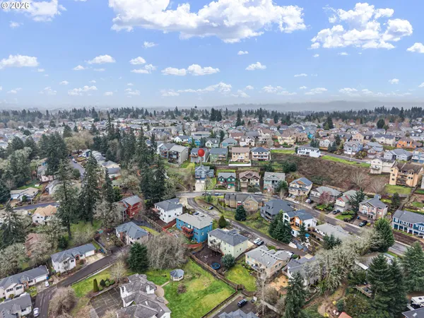an aerial view of a city