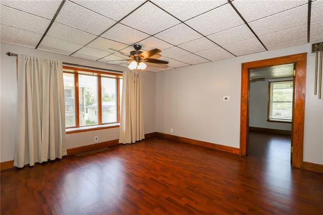 a view of livingroom with hardwood floor and window