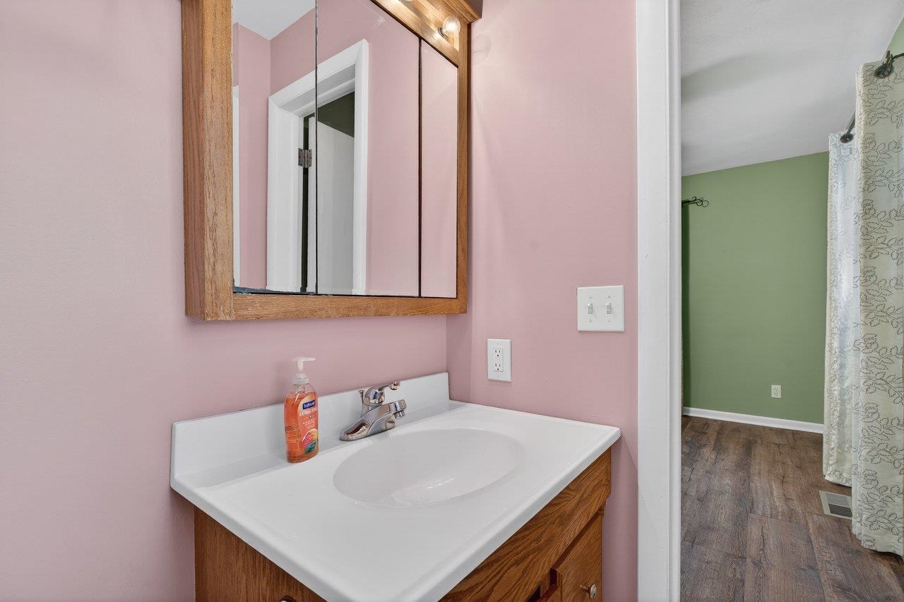 3259 Zion Church Road Broadway, VA 22815 - Photo 17 of 48 a bathroom with a sink vanity and a mirror