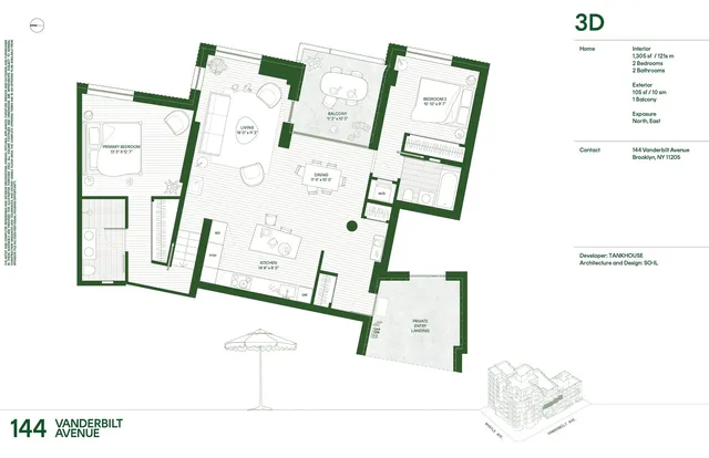 $2,325,000 | 144 Vanderbilt Avenue, Unit 3D | Fort Greene