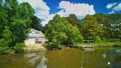 a view of a garden with a building