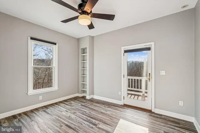 an empty room with a window