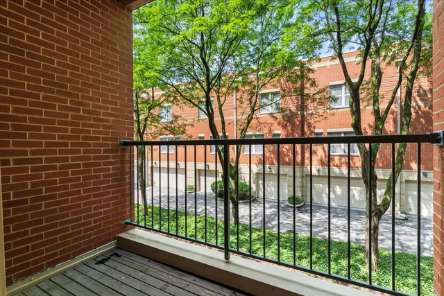 a view of a black gate