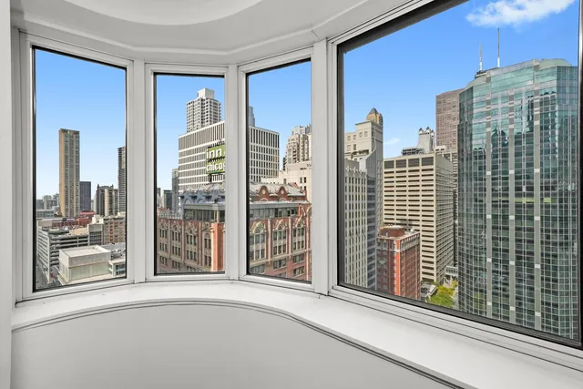 a view of balcony with city view