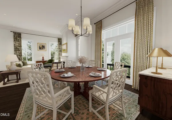 a living room with furniture fireplace and window